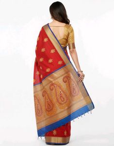 Elegant Red Silk Saree