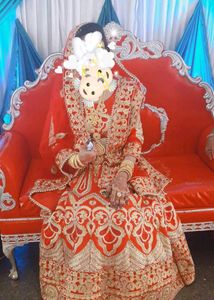 Ornate Red &amp; Gold Bridal gown..
