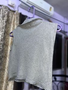 Gray Sleeveless Top