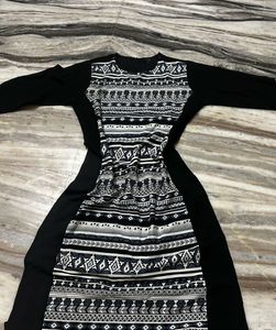 Patterned black kurti