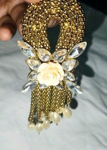 Elegant Beaded Hair Tie with Pearls