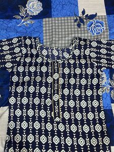 Printed Blue Kurta