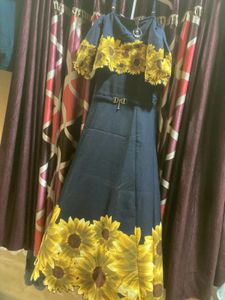 Sunflower Print Dress