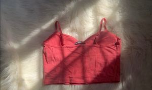 Peach Bustier Top