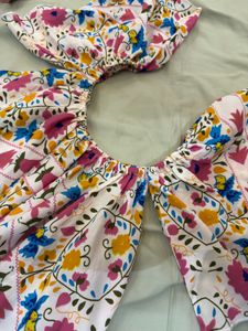Cute Floral Off Shoulder Top