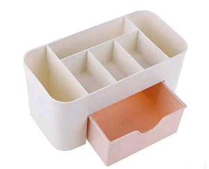 Cosmetic Organizer - White & Pink