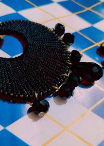 Thread Work Black Colour New Earrings