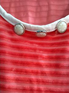 Striped Tunic Top/ Velvet Knot Style Top