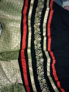 Elegant Black &amp; Gold Anarkali Suit