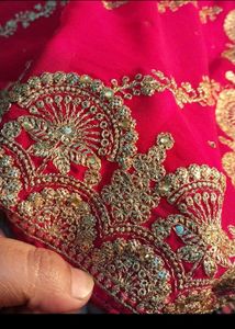 Jari Work Festive Saree &amp; Blouse