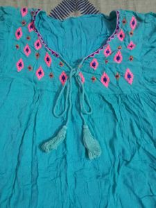 Boho Embroidered Crop Top