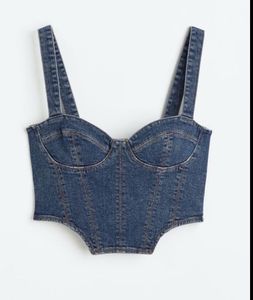 Denim Corset Top