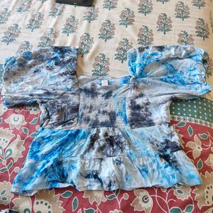 Tie-Dye Ruffle Top