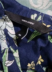 Vero Moda Floral Print Blue Top
