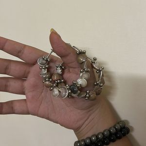 Real Shell Hoop Earring