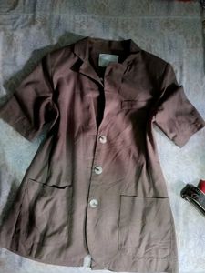 Brown Short Sleeve Blazer