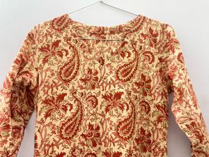 Pure Cotton Paisley Block Print Kurta! ✨