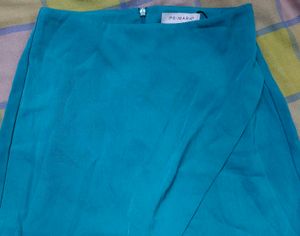 Teal Wrap Skort