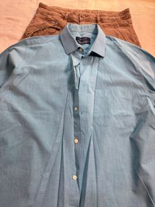 Men&#39;s Blue Long Sleeve Shirt