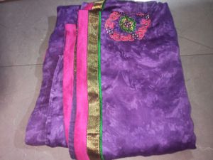 Purple Ethnic Dress Material