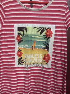 Striped Summer T-Shirt Dress