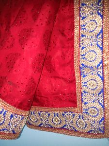 Heavy Embroidery Border Saree With Blouse(Women&#39;s)