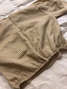 Korean Checkered Crop Top