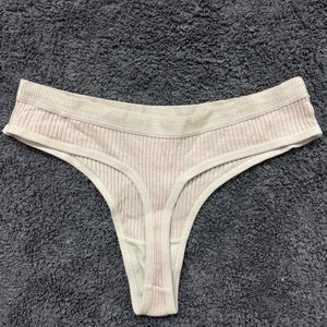 Ribbed Thong - Pink