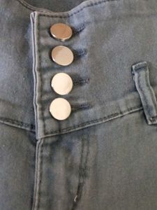 High-Waisted Denim Jeans
