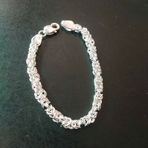 91Pure Silver Hollow Chain ⛓️ Bracelet Unisex