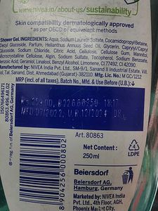 Nivea Frangipani Shower Gel