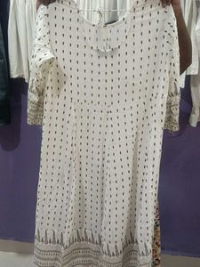 Elegant White Printed Kurta