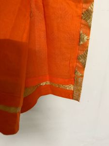 🆕 Orange Embroidered Kurti