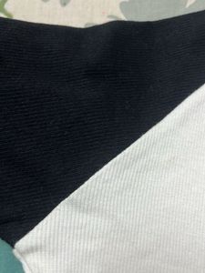 Two-Tone Black And White Mix Cropped Tee (TRENDY)