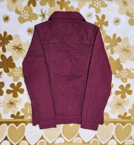Burgundy Denim Jacket