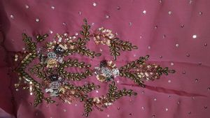 Pink New Saree With Blouse