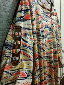 Patterned 3/4 Sleeve Top