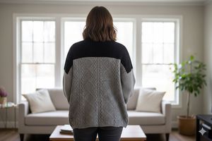 Stylish Grey &amp; Black Sweater