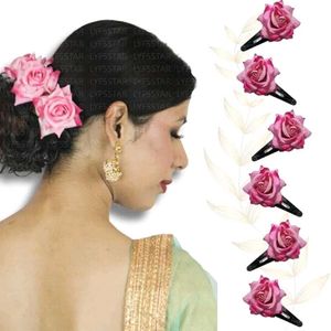 Rose Hair Clips - Set of 6