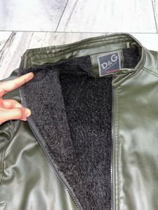 Olive Green Leather Jacket