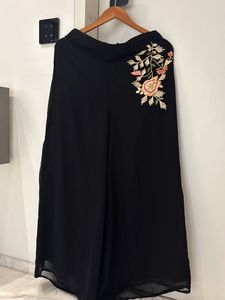 Black Embroidered co ord set