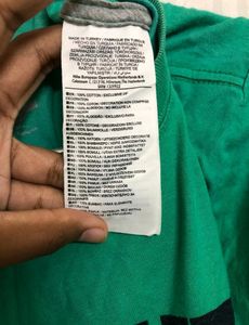 Nike Sea Green Cotton T Shirt