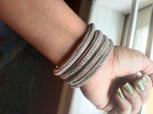 White Full Stone Bangles Giving Diu To Size Issue
