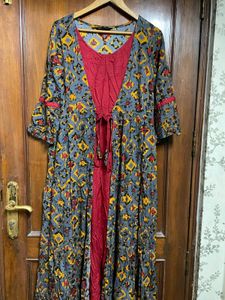 Floral Print Dress with Cardigan