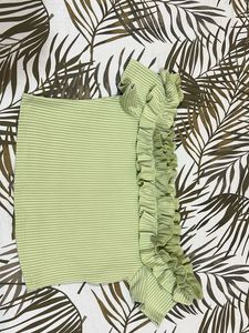 Ruffle Trim Crop Top