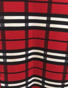 Plaid Red-Black-White Sleeveless Crop Top