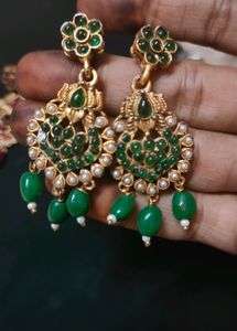 Matte Finishing Kundan Earings