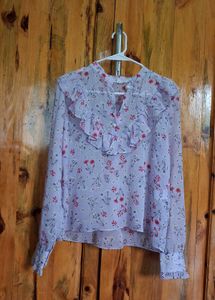 Floral Ruffle Blouse