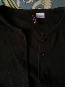 H&amp;M Black Button Cardigan