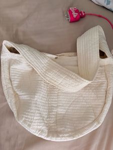 white hobo Korean sling Bag